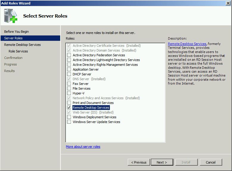 نصب Remote Desktop Services در ویندوز سرور