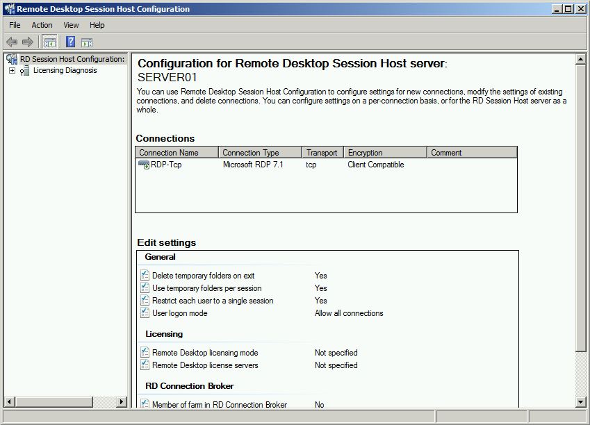 آشنایی با کنسول Remote Desktop Session Host