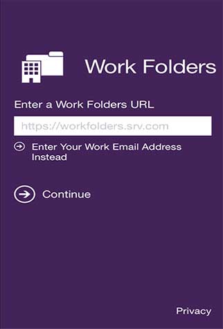 دسترسی به فایل های محل کار با Work Folders