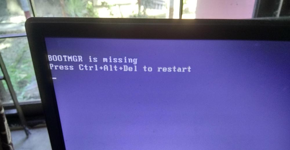 رفع خطای BOOTMGR is missing در زمان روشن کردن کامپیوتر خطای BOOTMGR is missing