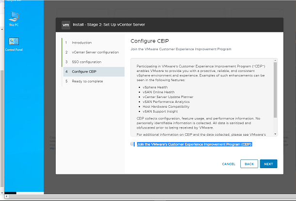 شروع مرحله‌ی دوم نصب و راه اندازی vCenter-3