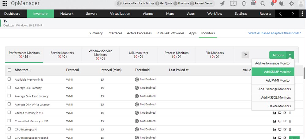 اضافه کردن SNMP Monitor