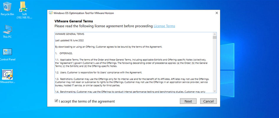 نصب ابزار VMware Horizon OS Optimization 