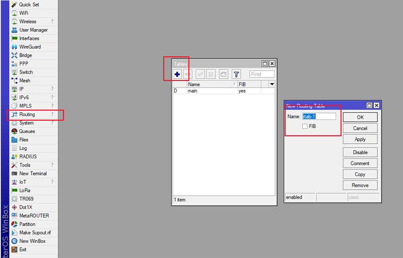 Tablesدر Routing میکروتیک