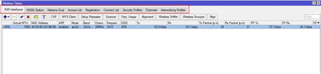 کاربرد سربرگهای WirelessTables برای تنظیم وایرلس میکروتیک