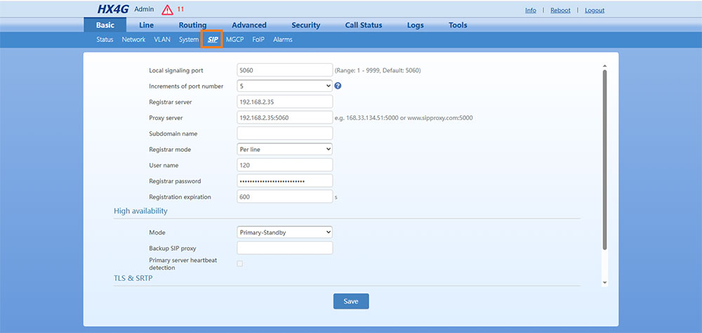 وارد کردن آی پی سیپ سرور